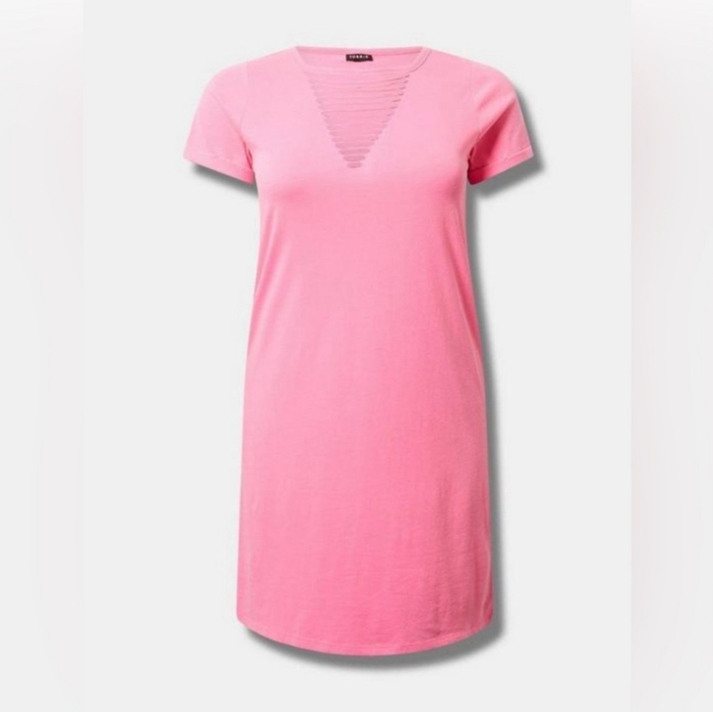 Torrid Pink Short Sleeve Dress